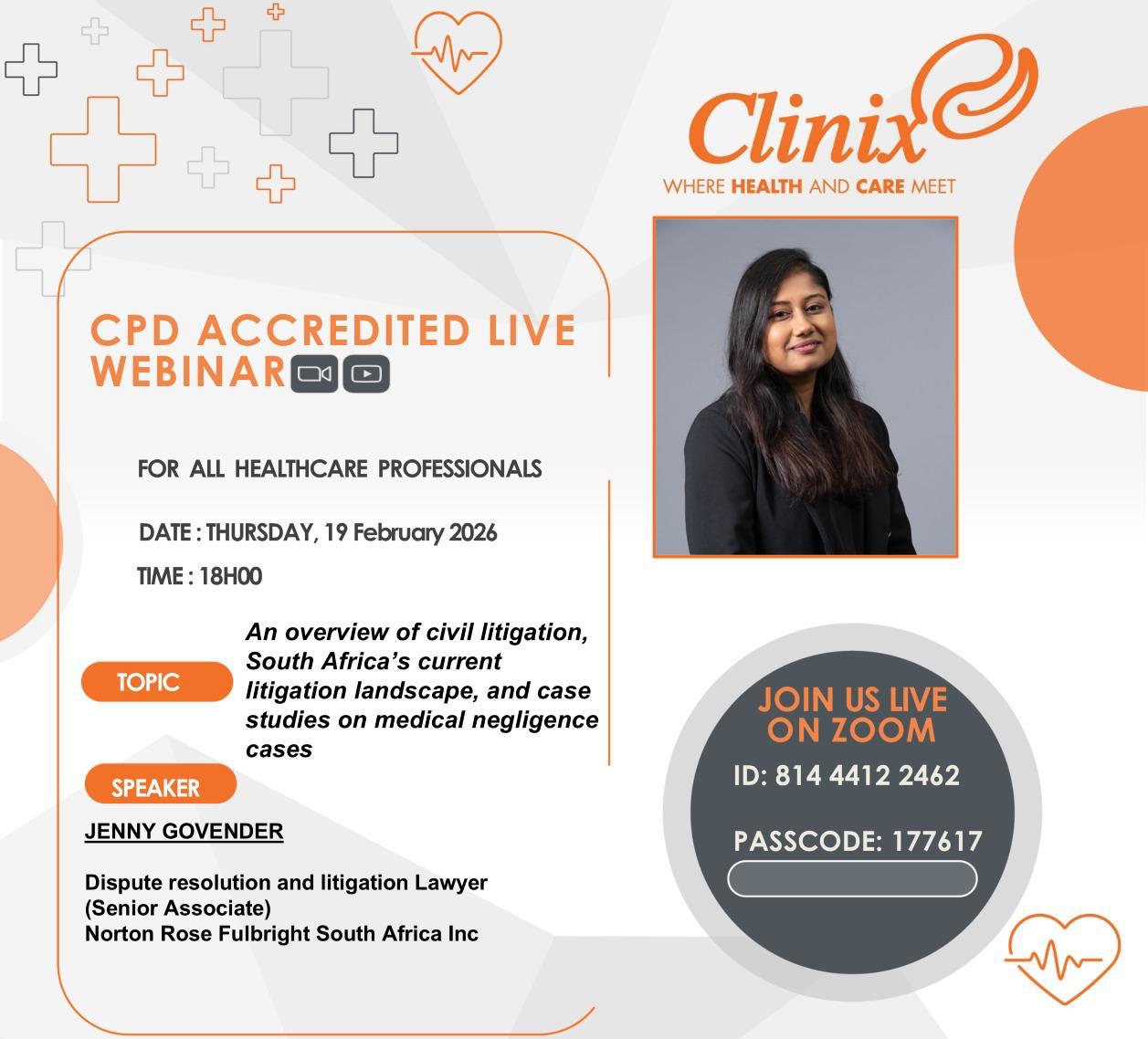 CPD Accredited Live Webinar
